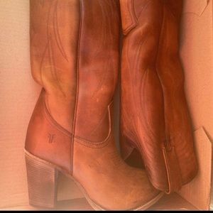 FRYE all leather tall boots women size 10